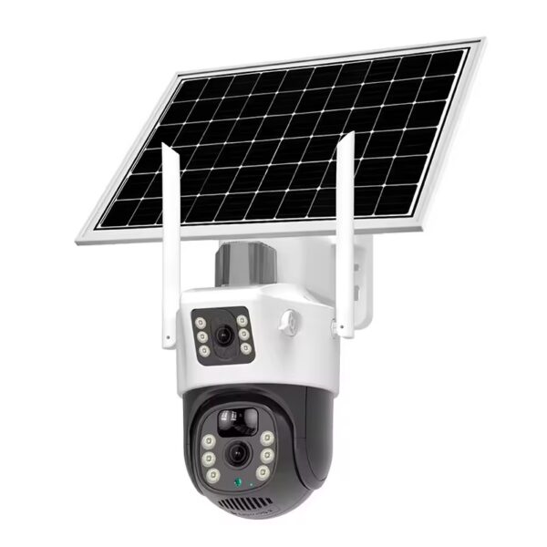 camera solaire 2 lens wifi