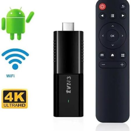 Android TV Stick 4G RAM 32G STOCKAGE + IPTV 1 ans gratuit