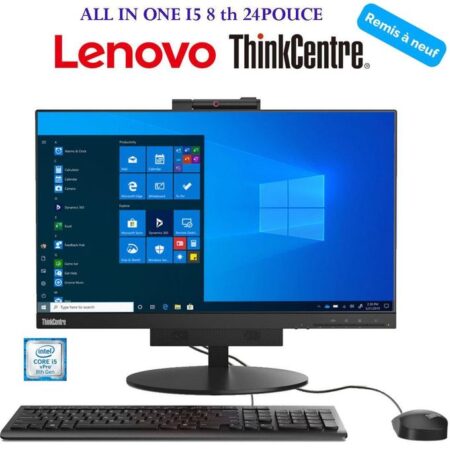 Lenovo ALL IN ONE I5 8 th Gen, 256 SSD, 8 Go RAM, 24'' inch